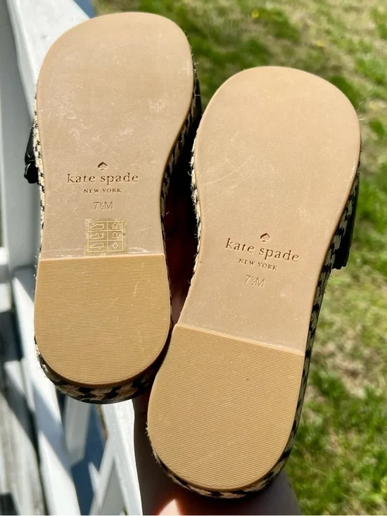 Kate Spade New York Zahara Black Leather Braided Sandals - Women’s 7.5 - Picture 5 of 5